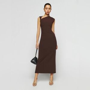 Amiah Knit Dress Color: Cafe Size: L